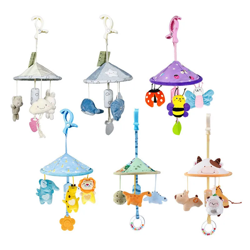 Infant Rassel Spielzeug 0-12 Monate Krippe Hängen Musik Box Mit Spielzeug Halterung Bett Glocke Auto Sitz Spielzeug für Neugeborene Jungen Und Mädchen Geschenke ﻿ Image