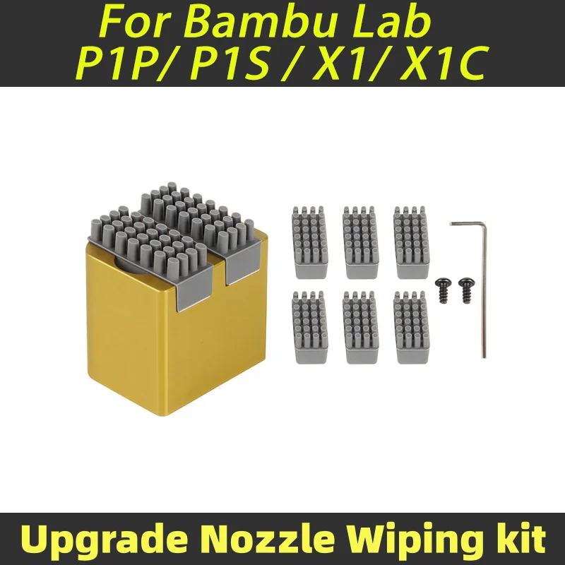 Für Bambu Lab P1S X1 Serie Düse Silikon Wischer Düsen Pinsel Brutstätte Montiert Wäscher Einfache Installation Ersatzteile Image