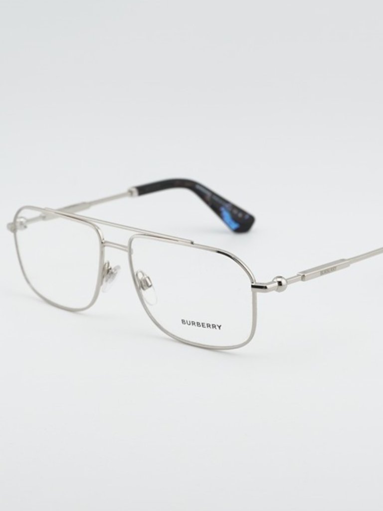 Burberry Accessories | Burberry Be1391 1005 Eyeglasses Silver 56mm Rectangle Frame | Color: Silver | Size: 56 - 15 - 145