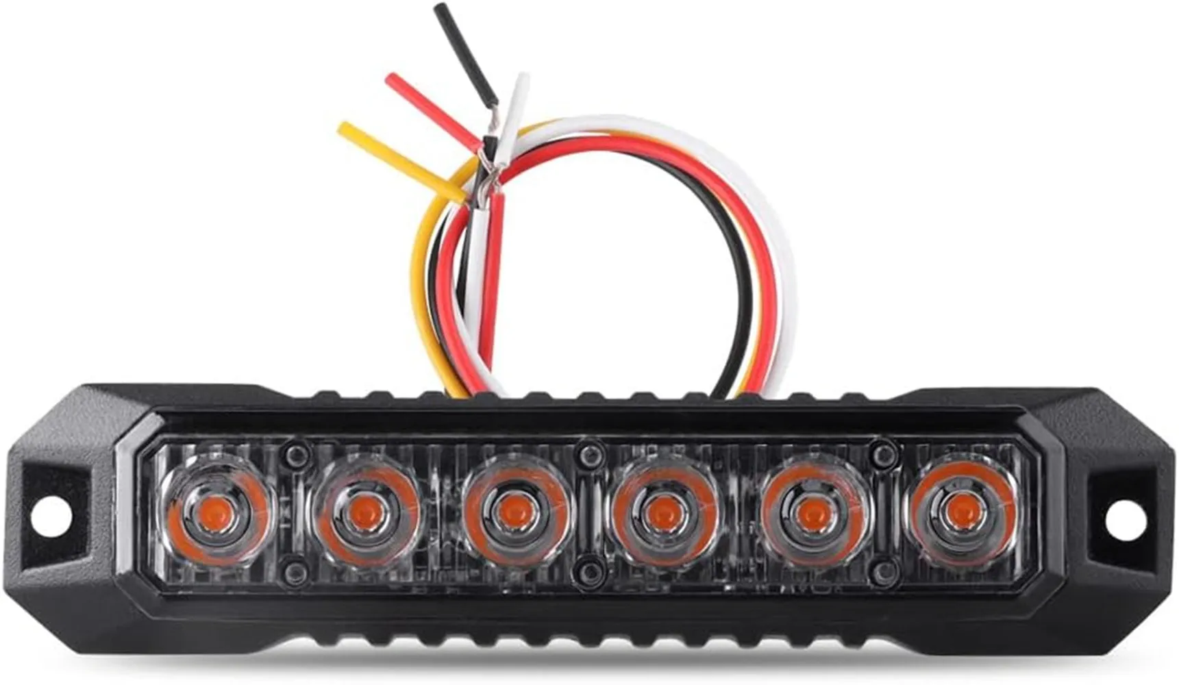 6-LED Lampeggiante Avvertimento Lampada stroboscopica Auto Veicolo LED Mini Griglia Testa Sincronizzazione Flash Luci Emergenza Strobo Faro Avvertimento di pericolo