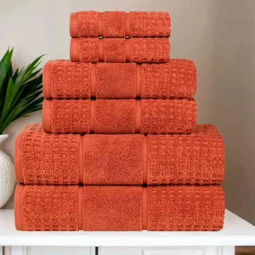Napa Bath Towel Set Six Piece Set, Six Piece Set, Rust