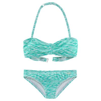 Venice Beach Bandeau-Bikini, in Melange-Optik grün Kinder Bandeau-Bikini Bikinis Mädchenbademode Kinderbademode
