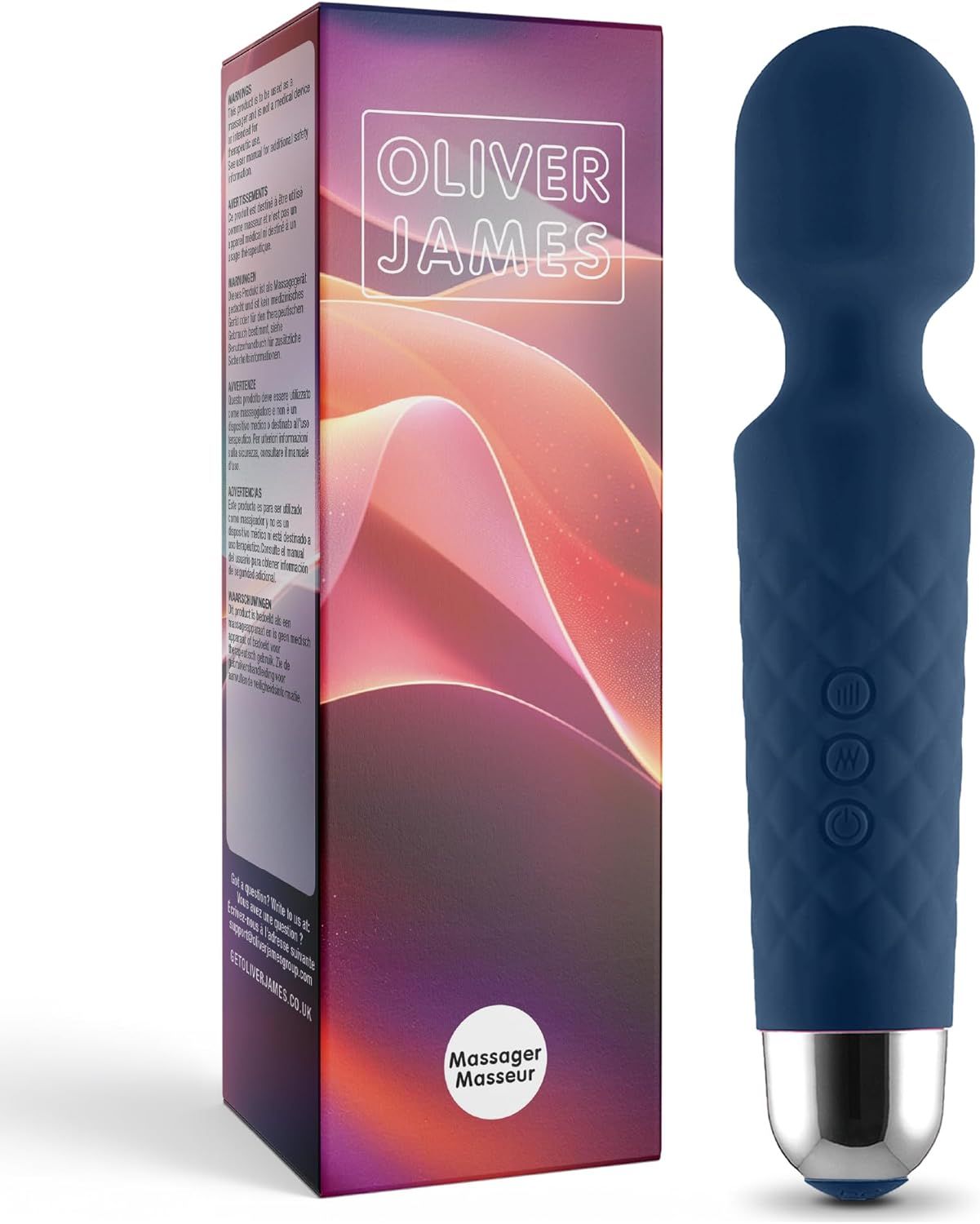Oliver James Vibratore per donne – Silenzioso e potente, colore zaffir