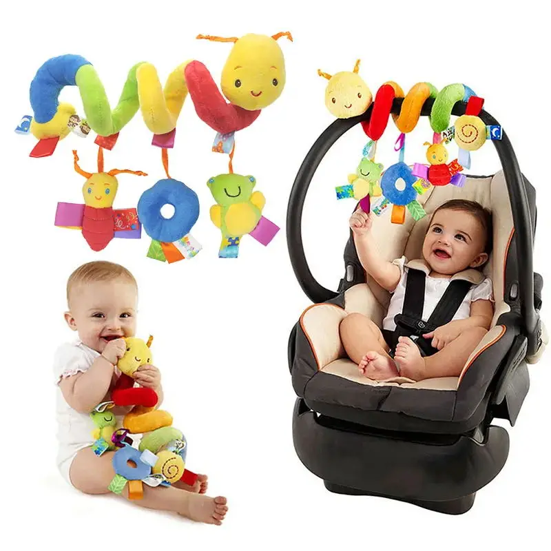Baby Krippe Hängen Rasseln Spielzeug Auto Sitz Spielzeug Weiche Mobiles Kinderwagen Krippe Kinderbett Spirale Spielzeug Kinderwagen Hängen Puppen für Babys Neugeborenen Geschenk Image