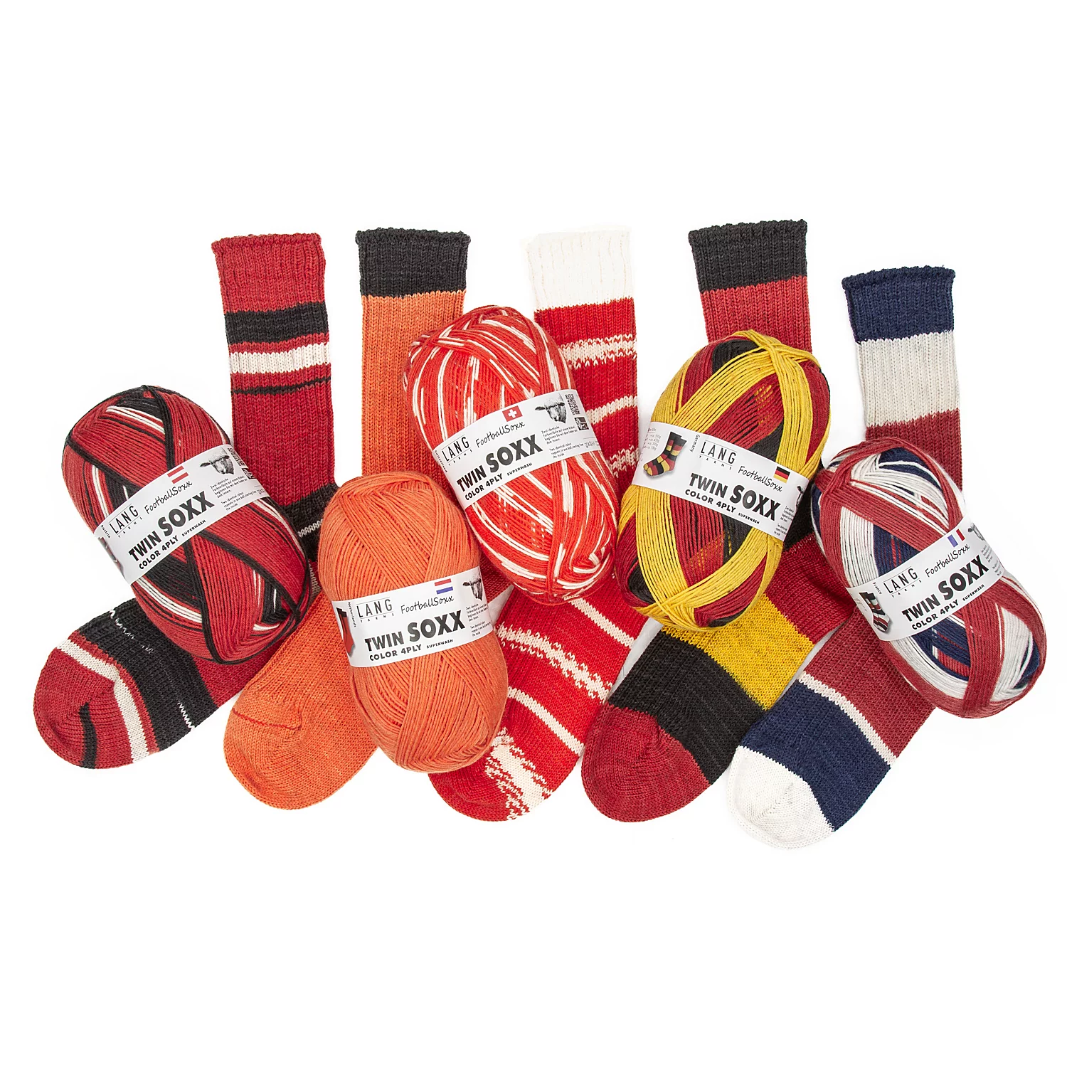 Lang Yarns Laine à chaussette Twin Soxx "footballSoxx"