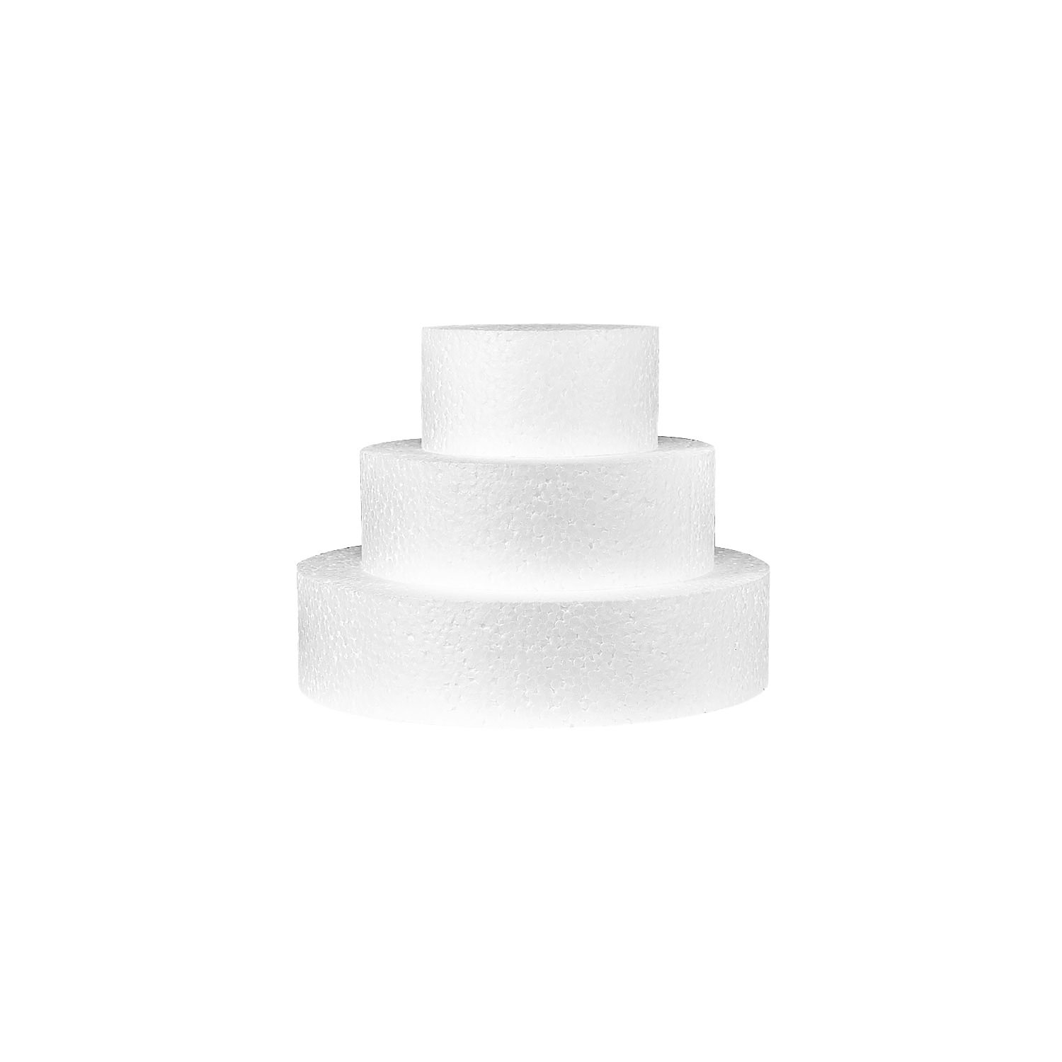 Styropor-Torte dreistöckig, je 5 cm hoch