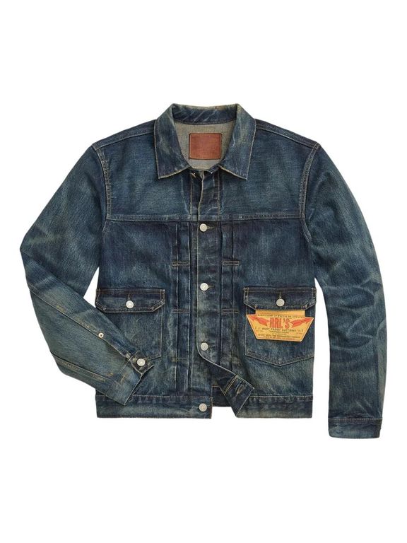 Washed Denim Jacket - Blue - RRL Jackets