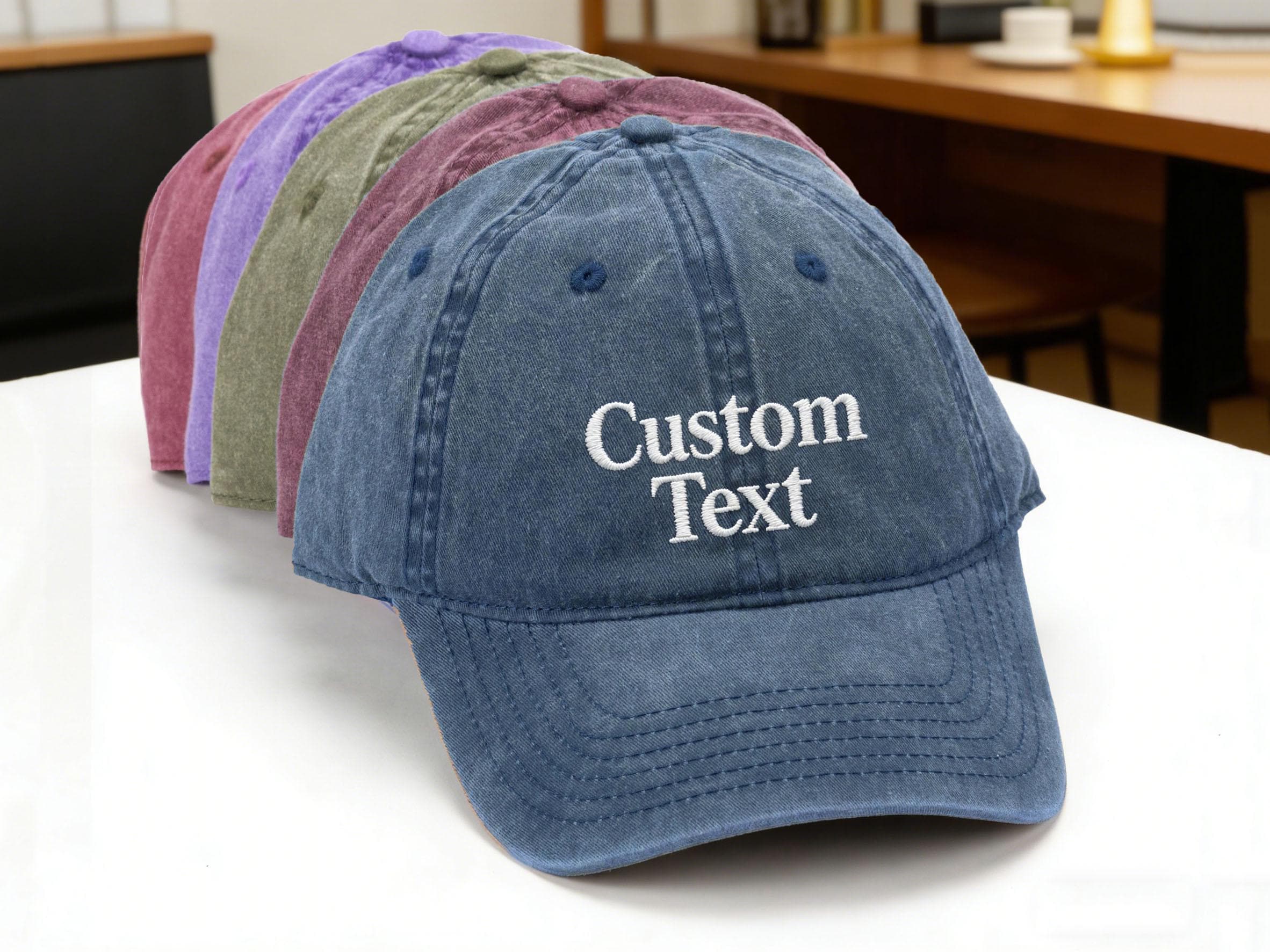 Cappello da papà ricamato e lavato, cappello personalizzato con logo, cappello da baseball all'ingrosso, berretto da papà personalizzato, berretto da