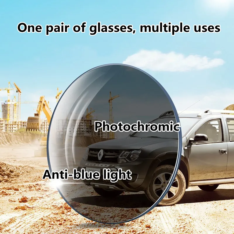 1,56 1,61 1,67 Anti Blue Ray Und Photochrome Brille Objektiv Optische Verordnung Objektiv Computer Lesen Objektiv Myopie Und Hyperopie Image
