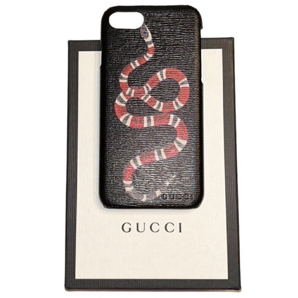 Gucci Cell Phones & Accessories | Authentic Gucci Snake Iphone 7/8 Red & Black Phone Case | Color: Black/Red | Size: Os