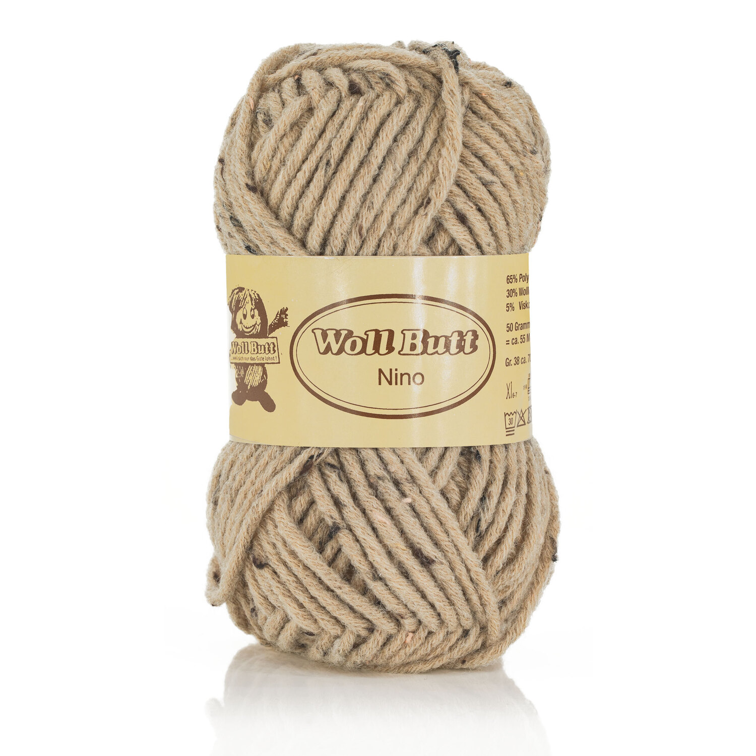 Woll Butt Nino – Acrylmischgarn, beige tweed