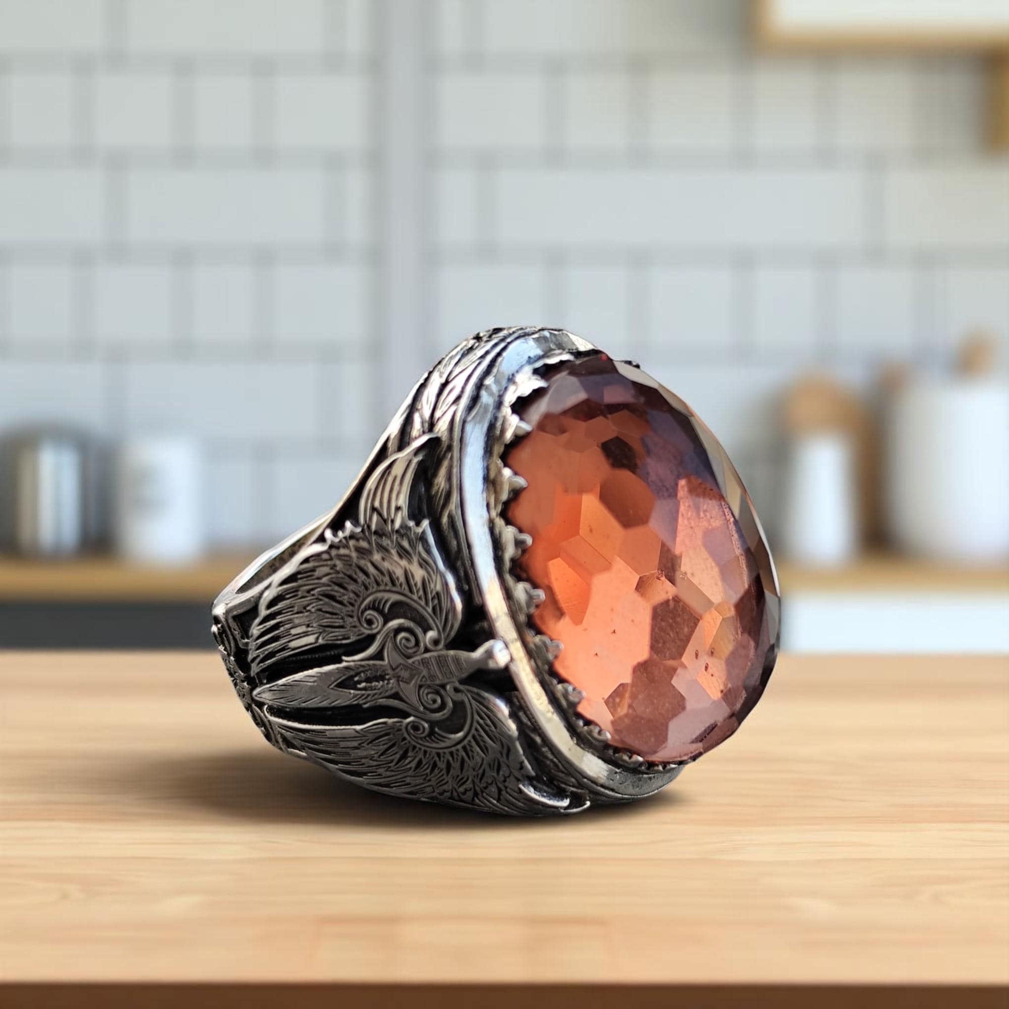 Anello con vera pietra Zultanite, anello in argento sterling per uomo, anello con pietra preziosa Chatoyant, anello con pietra preziosa in argento 925