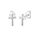 Elli Ohrringe Damen Ohrstecker Kreuz Symbol Filigran in 925 Sterling Silber