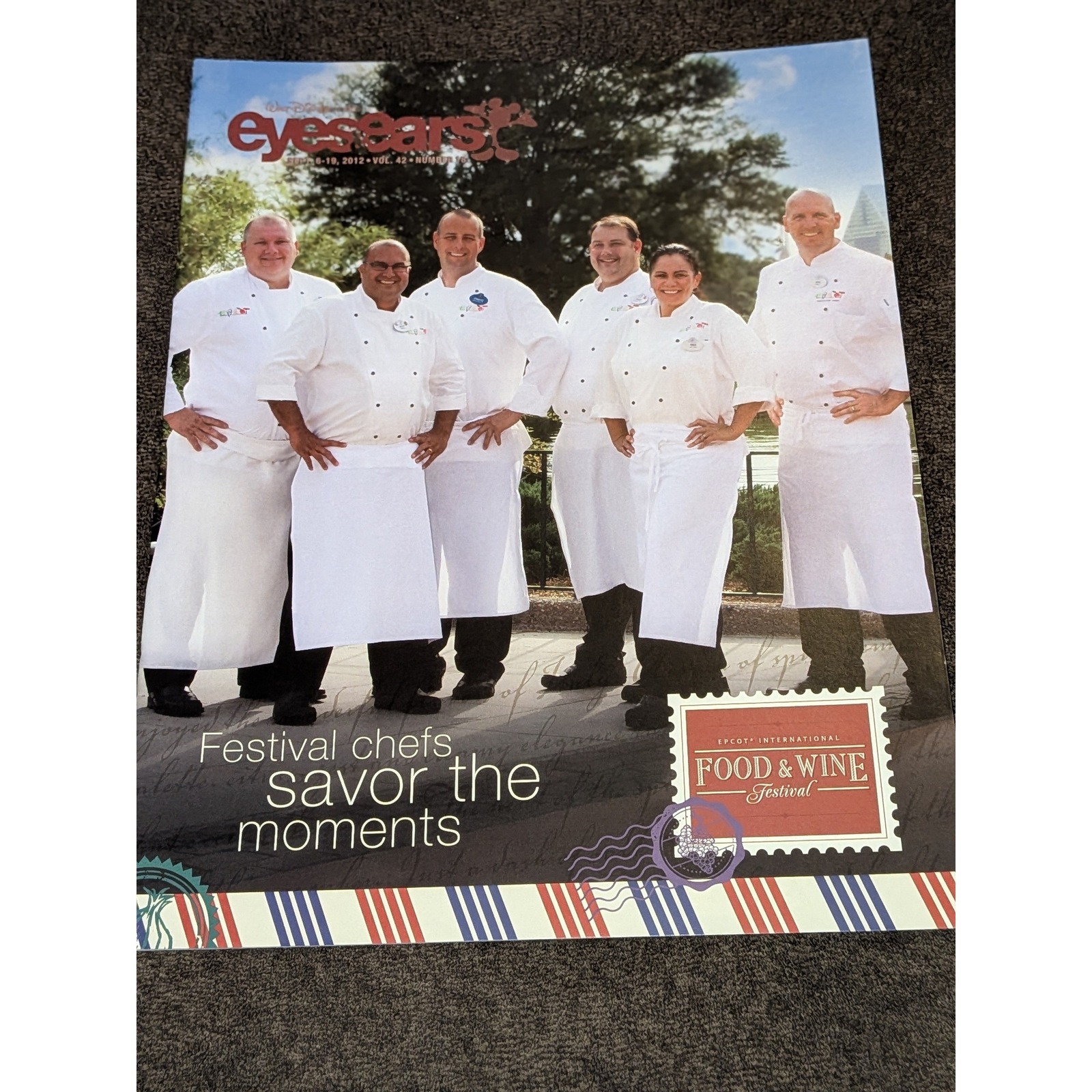 Disney Other | Wdw Eyes & Ears Magazine Sept 2012 Vol 42 No 18 Epcot Food & Wine Festival | Color: Red/White | Size: Os