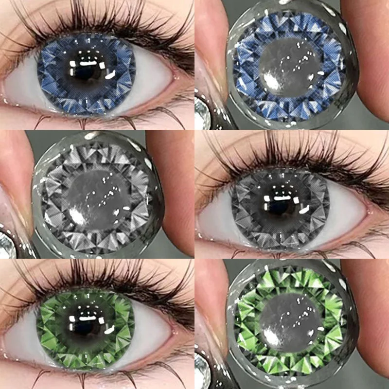 JeweLens 2 Stück Diamant-Cosplay Kontaktlinsen für Nachtclub-Partys Luxuriöse Kosmetische Augen-Softlinsen Image
