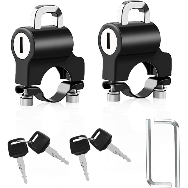 Lucchetto Antifurto Per Casco Da Moto, Accessorio Per Casco Da Moto, Lucchetto Antifurto Per Casco Con Chiavi, Lucchetto Di Sicurezza (2 Pezzi)