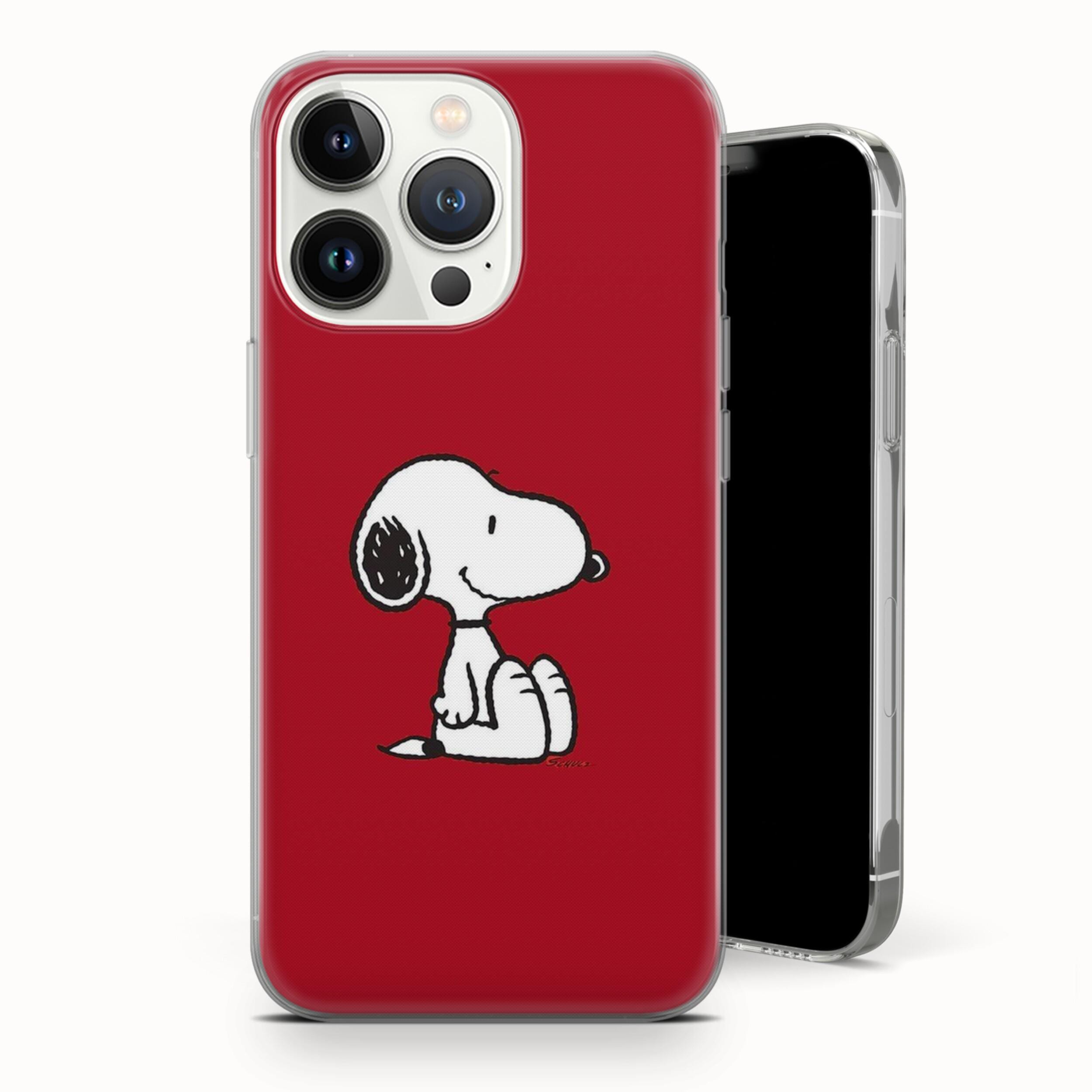 Custodia per telefono Snoopy, custodia per iPhone Snoopy carina, custodia per telefono con cane dei Peanuts, custodia estetica dei cartoni animati, re