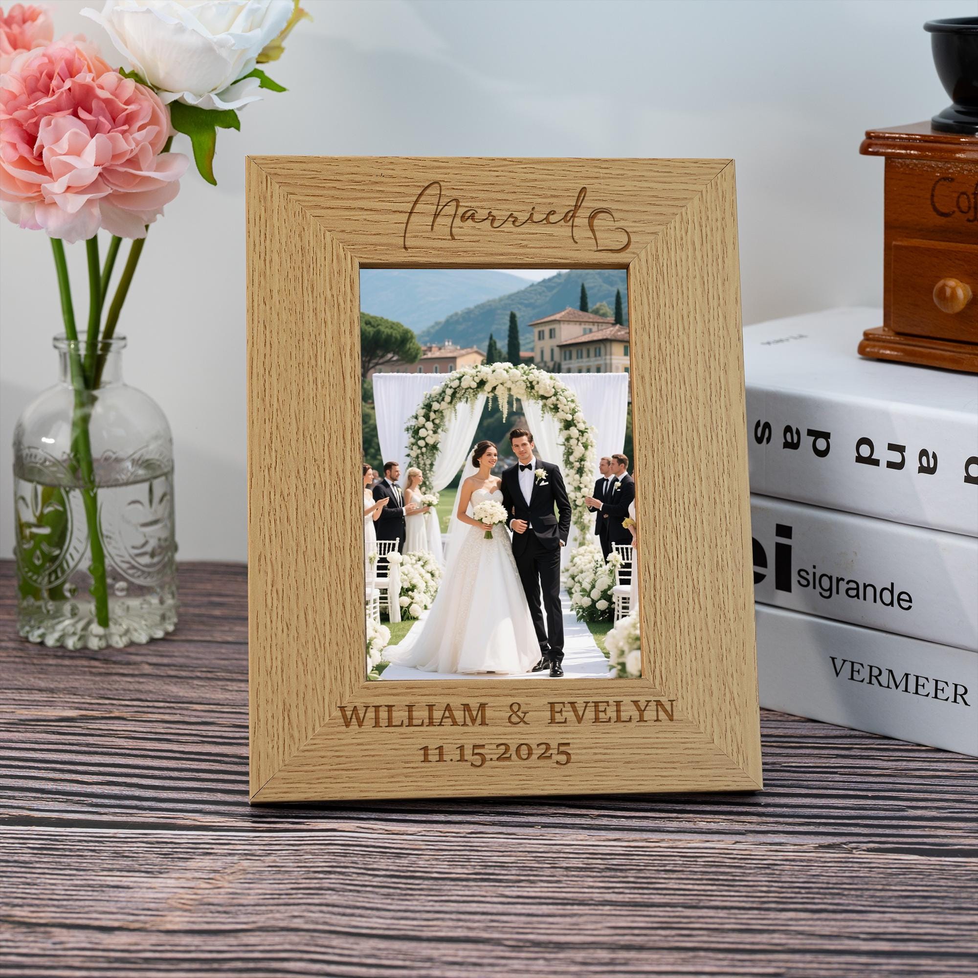 Regali di nozze per la coppia, cornice per foto di nozze, regalo di nozze per la coppia di sposi, regalo fotografico, cornici per foto di nozze, regal