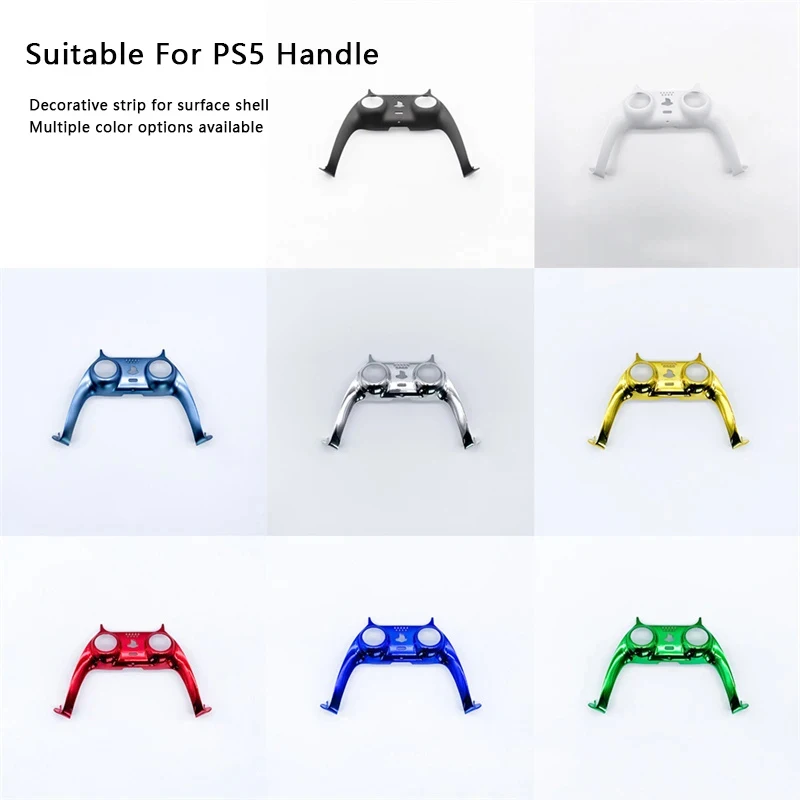 Dekorative Frontschale für PS5-Controller, Frontabdeckung für PS5-Controller, Lederhülle für Controller, Zierstreifen Image