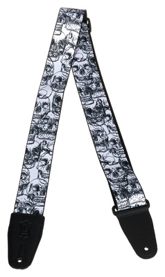 Levys Poly Strap 2" W&B Skulls