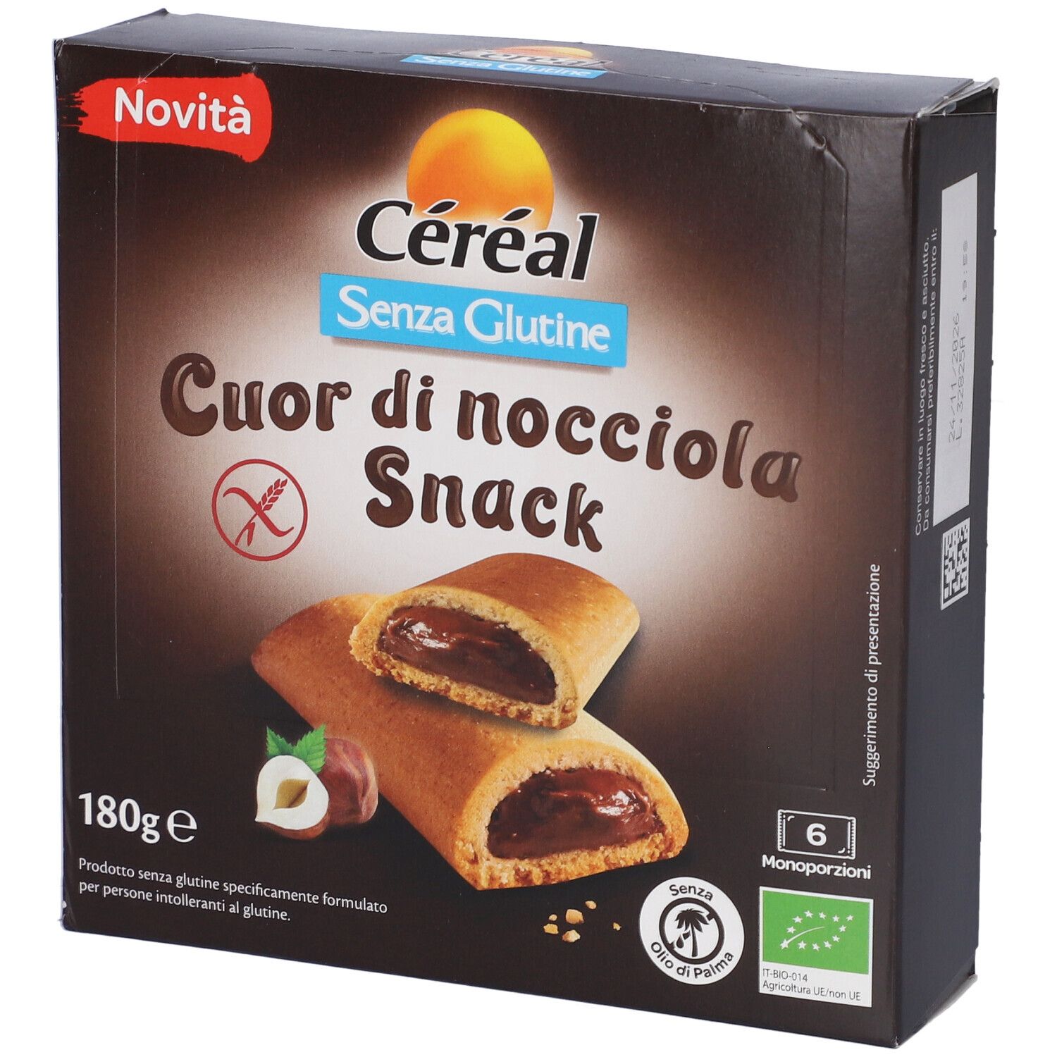 Cereal Cuor di Nocciola Snack Senza Glutine 180 g