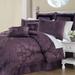 Lorenzo Comforter Bed Set Plum, Queen, Plum