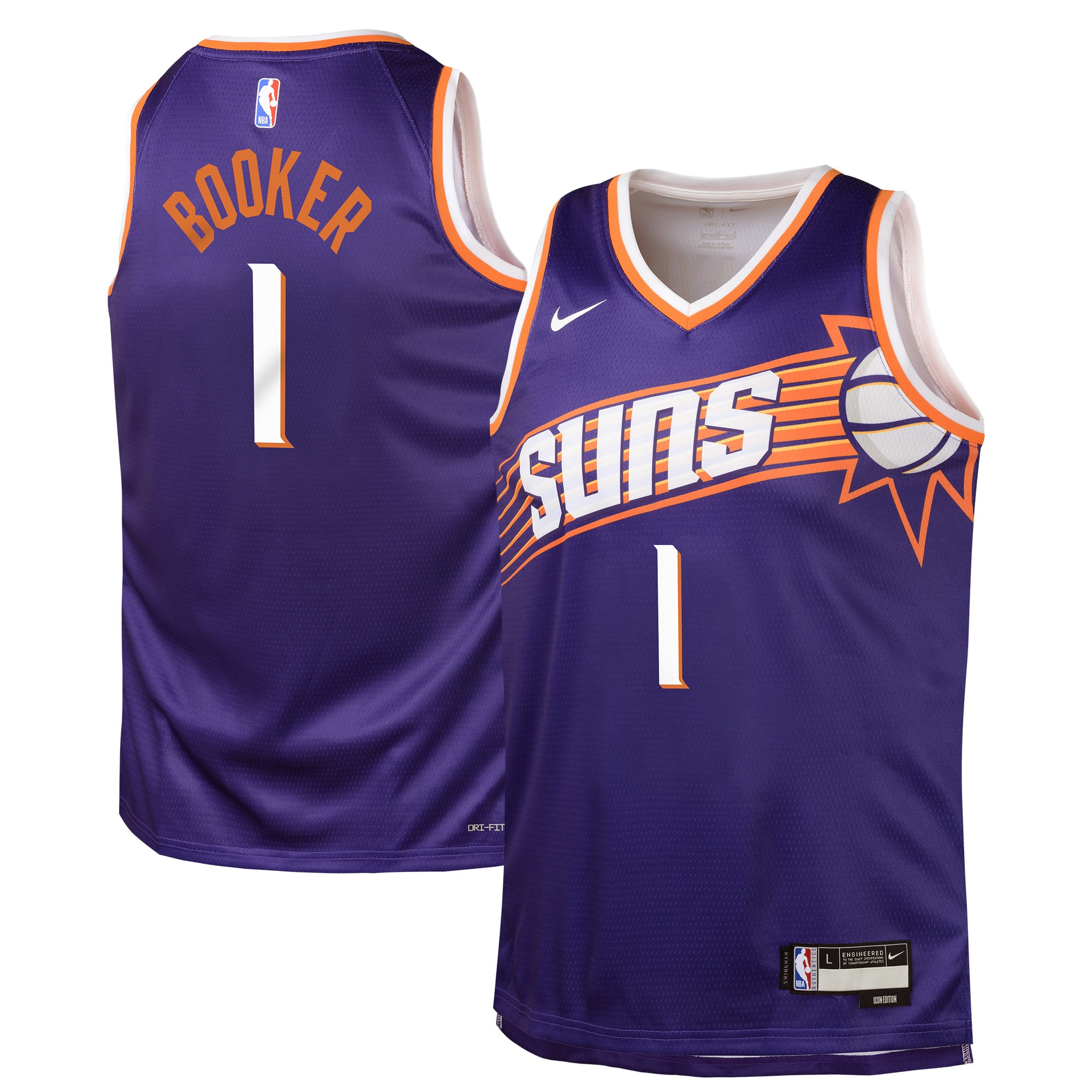 Maillot Swingman NBA Icon Phoenix Suns - Devin Booker - Jeune - unisexe Taille: M