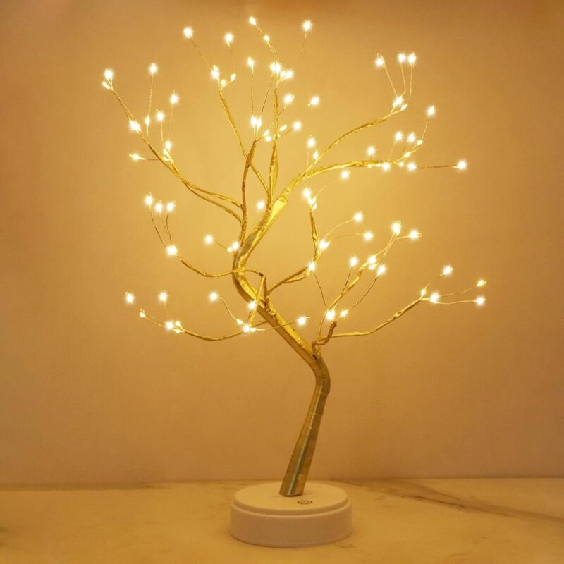Albero Luminoso A Led, Albero Luminoso Bianco Caldo, Lampada Per Albero Luminoso Con Rami Regolabili, 108 Led, Per Decorazioni Per Feste Di Matrimonio, Alimentato Tramite Usb/batteria