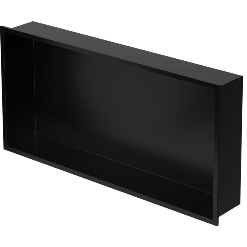 Nicchia A Parete In Acciaio Inossidabile 60x30x10 Cm Nero Nicchia Per Doccia Con Telaio Ripiano Incorporato Nicchia Piastrellabile Per Bagno Ripiano Per Doccia Supporto Di Stoccaggio Mensola - Luxebath