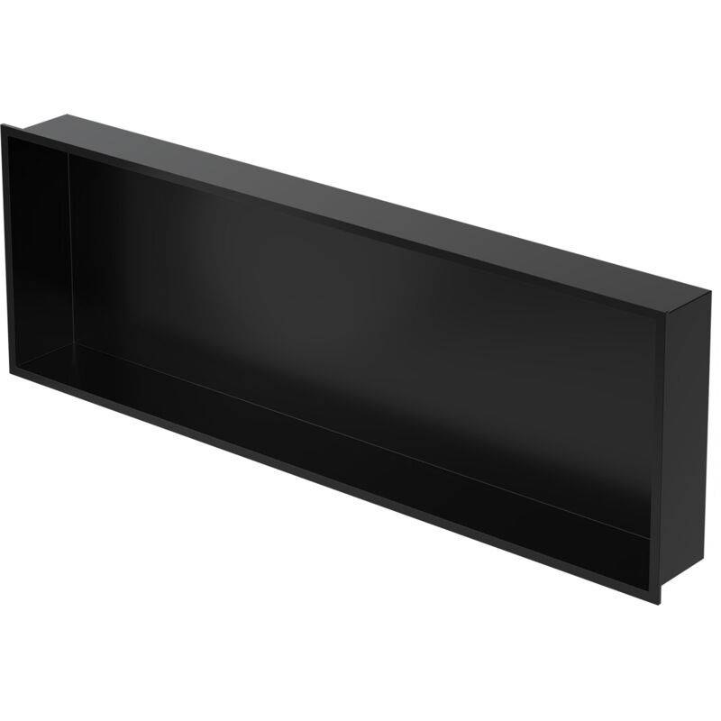 Nicchia A Parete In Acciaio Inossidabile 90x30x10 Cm Nero Nicchia Per Doccia Con Telaio Ripiano Incorporato Nicchia Piastrellabile Per Bagno Ripiano Per Doccia Supporto Di Stoccaggio - Luxebath