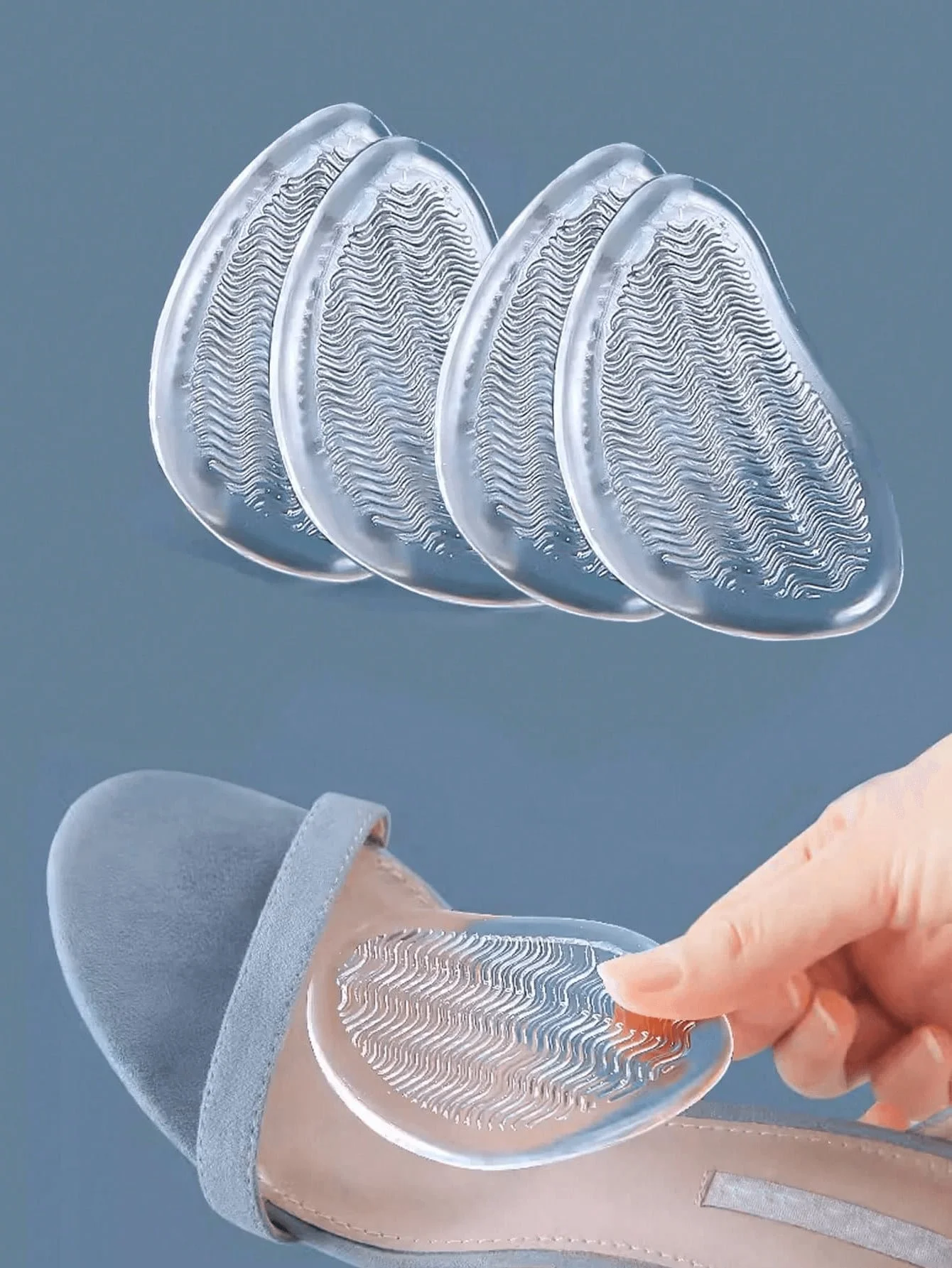1 paar Vorfuß Einfügen Kissen Pads Für Frauen Schuh Anti Slip Silikon Fuß Schmerzen Relief Für High Heels Sandalen Gel schuh Einlegesohlen