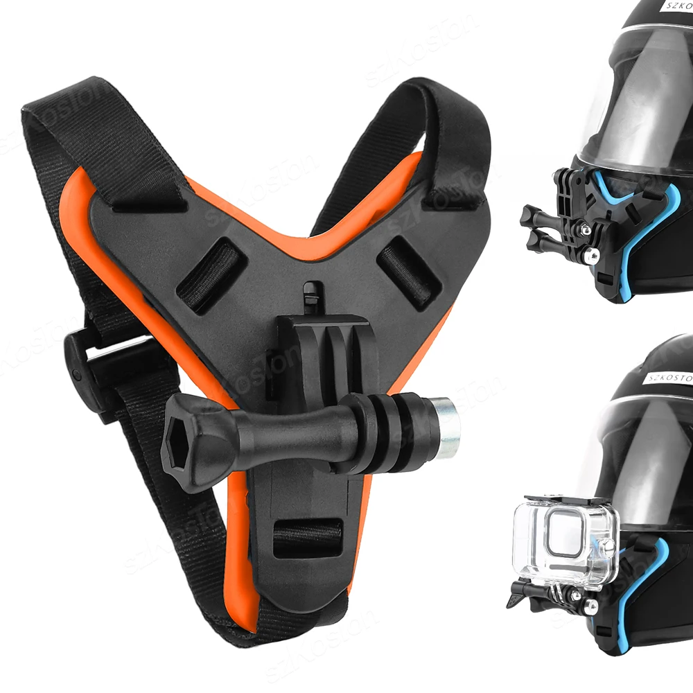 Motorradhelm Kinnriemenhalterung für GoPro 13 12 11 10 9 8 7 DJI Osmo Action 6 5 4 Insta360 X5 X3 X4 GO 3S AKASO Zubehör Image