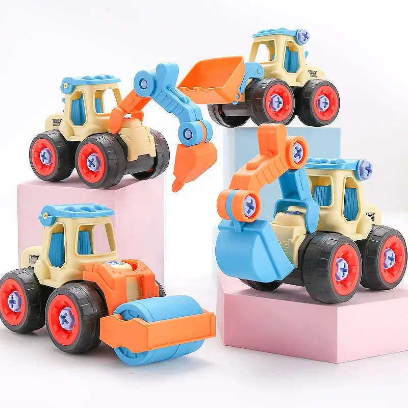 Kinder Miniatur Engineering DIY LKW Mutter Schraube Bagger Werkzeug Spielzeug für Junge Kinder pädagogisches Auto/LKW Modell Geschenk Image