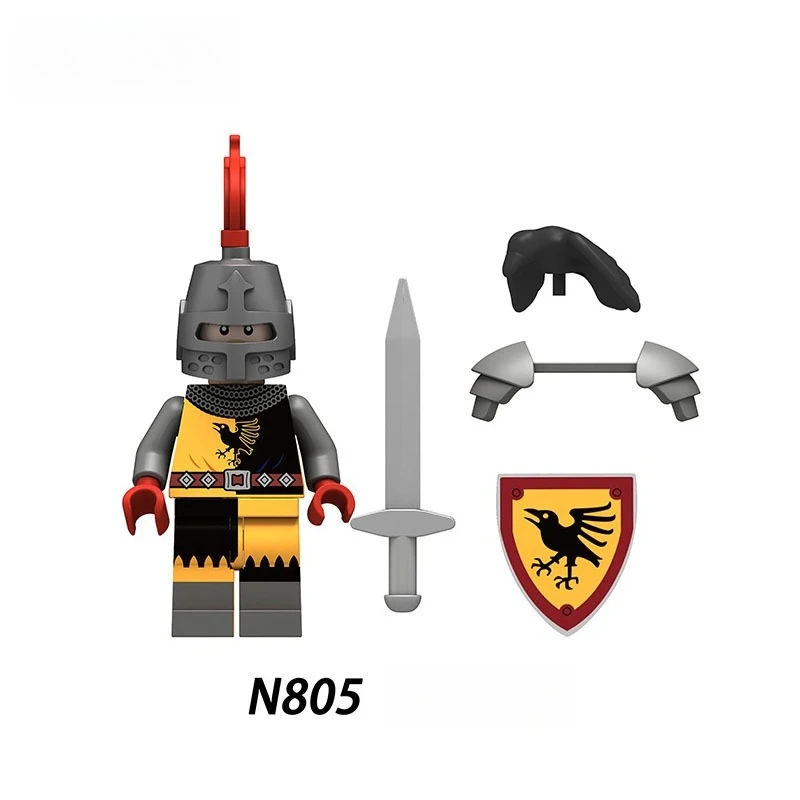 MOC-Bausteine im mittelalterlichen Stil, humanoiden Figuren, Partygeschenken, Spielzeug, Geburtstagsgeschenken, Spielzeug für Kinder, Zeichentrickfiguren Image