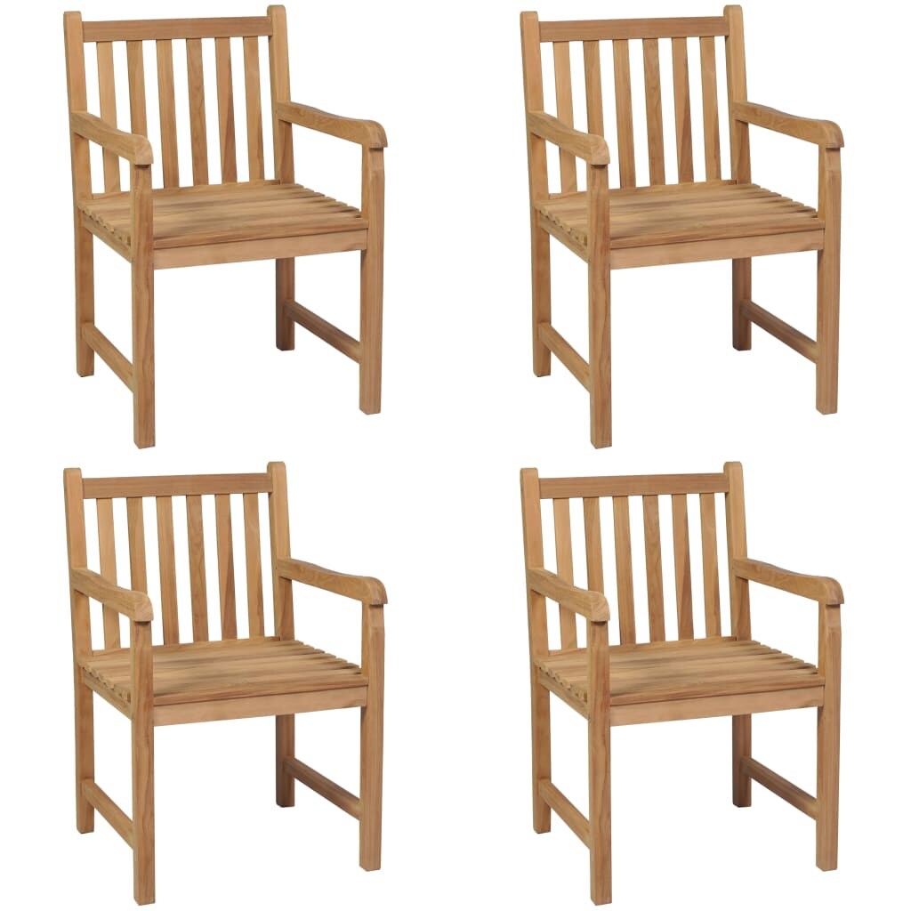 vidaXL Gartenstühle 4 Stk. Massivholz Teak Image