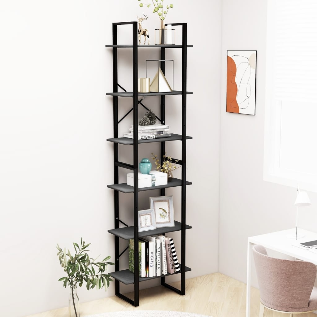 vidaXL Lagerregal Grau 60x30x210 cm Massivholz Kiefer Image