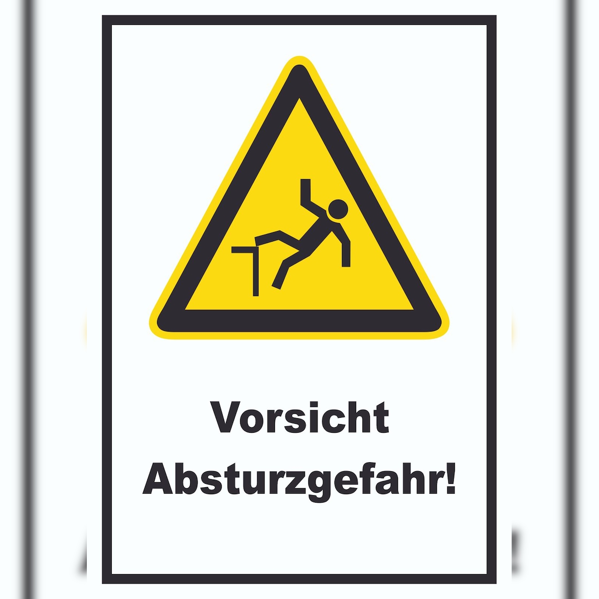 HB-Druck Vorsicht Absturzgefahr Schild A3 (297x420mm) Image