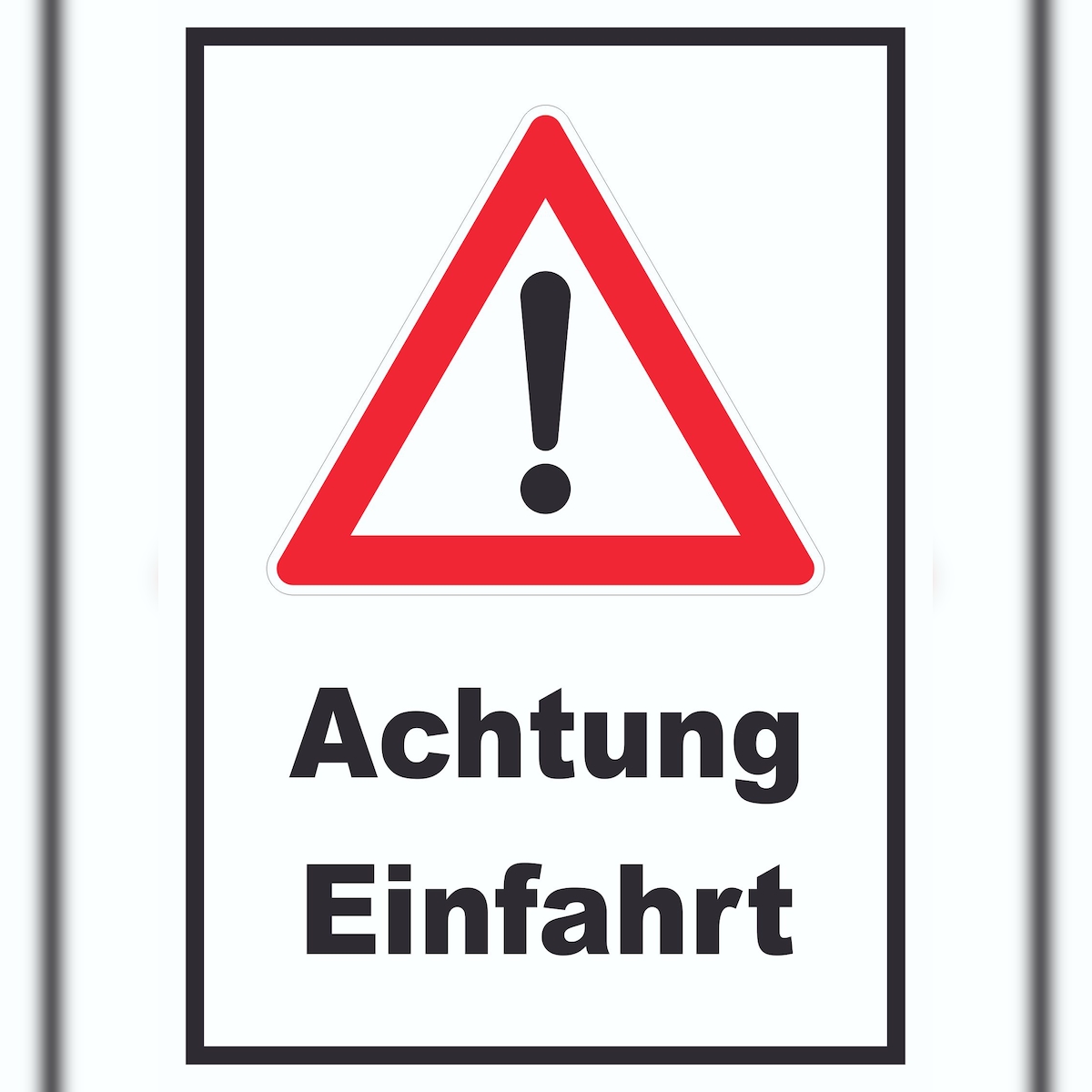 HB-Druck Achtung Einfahrt Schild A1 Rückseite selbstklebend Image