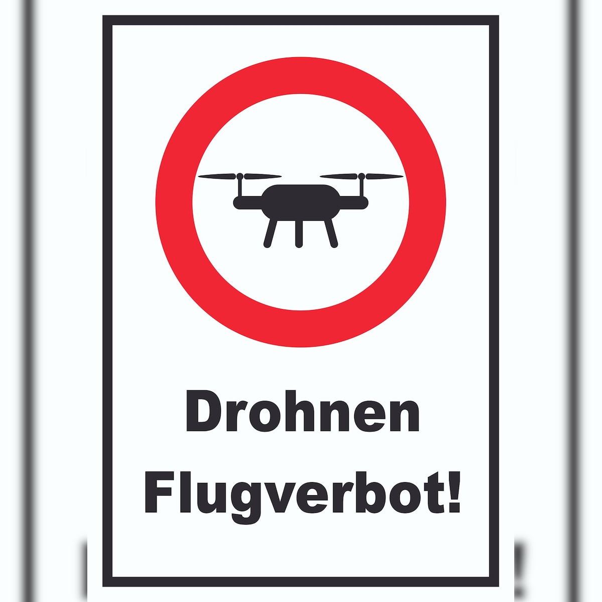 HB-Druck Drohnen Flugverbot Schild A5 Rückseite selbstklebend Image