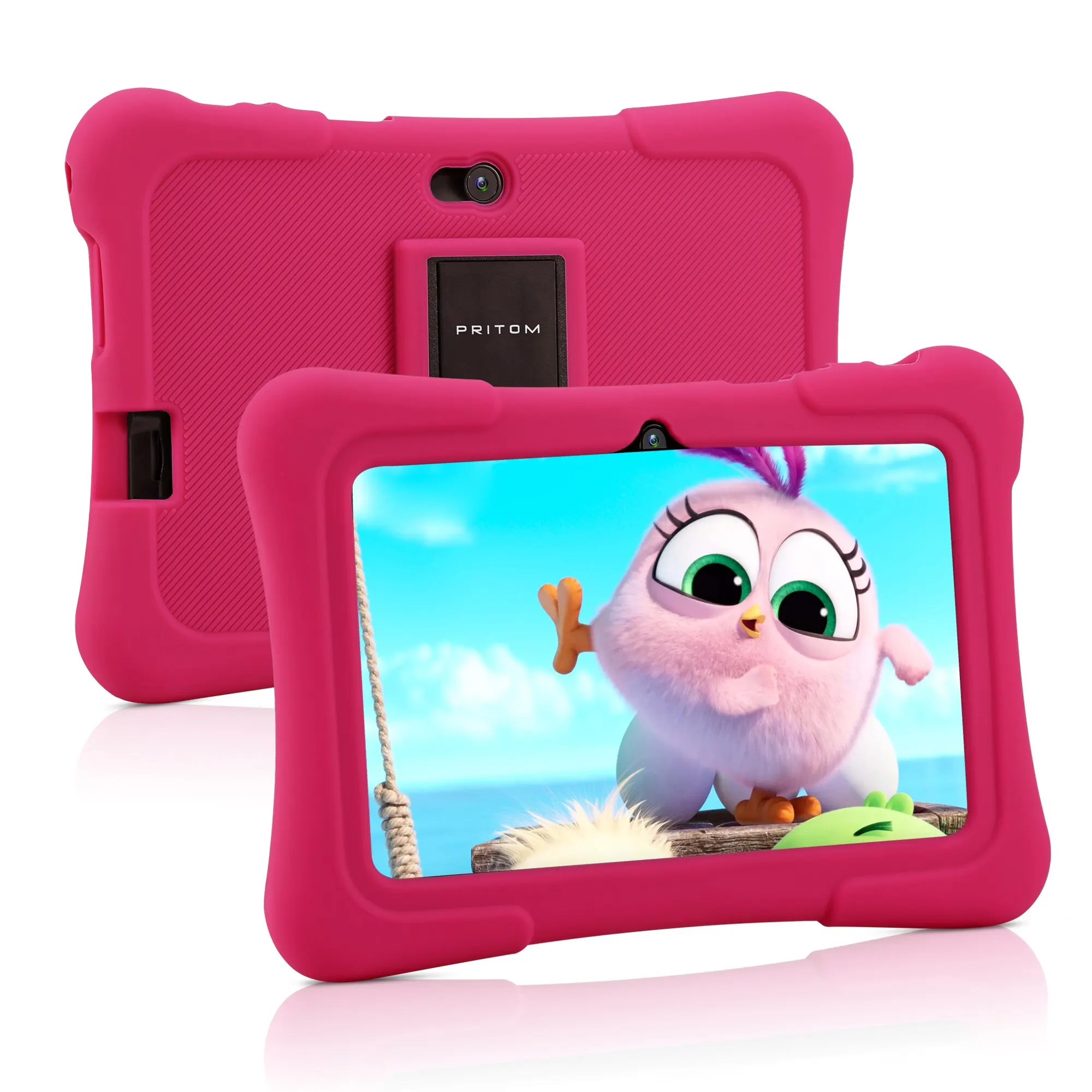 Pritom 7 zoll kinder tablet quad core android 10 32gb wifi bluetooth pädagogik software installiert Image