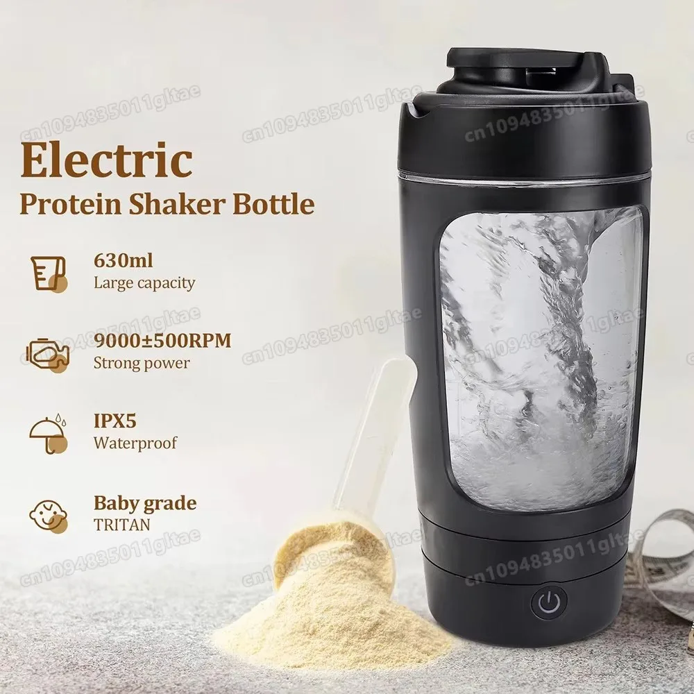 650ml Elektrische Shaker-Flasche Tragbarer Whey-Protein-Shaker Automatischer Rührmixer Multifunktionaler Saftmixer Becher Fitness Workout Image
