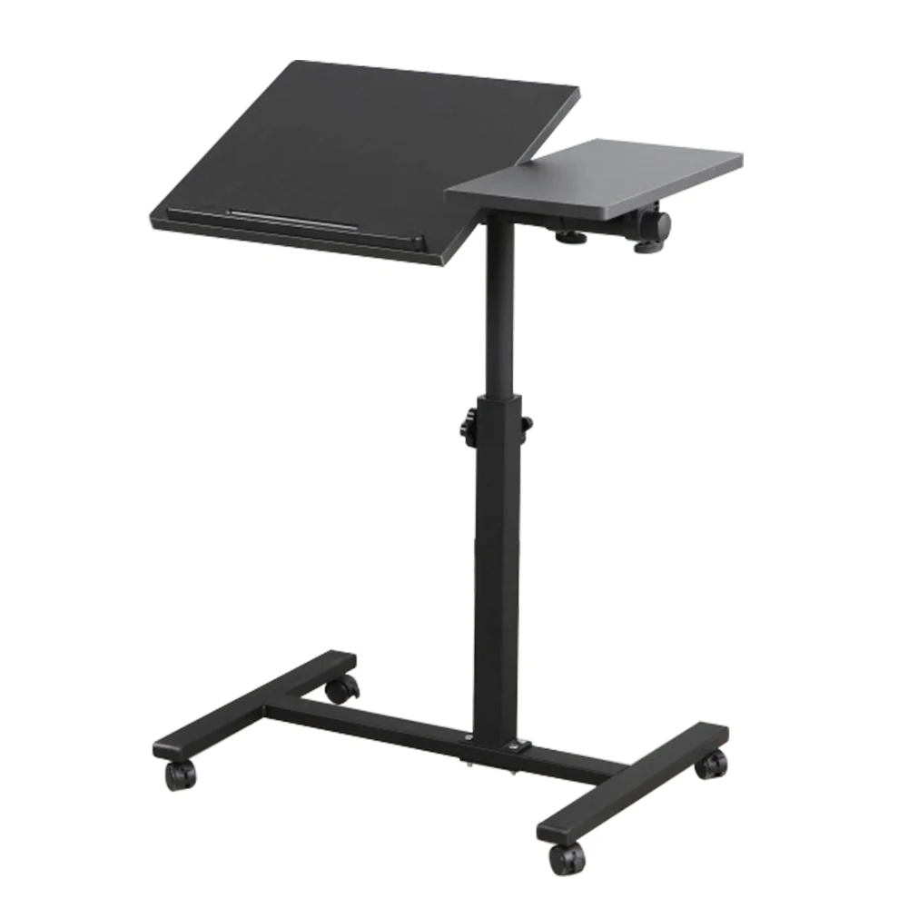 Beistelltisch, höhenverstellbarer Laptoptisch mit Rollen, Computertisch, klappbarer mobiler Stehschreibtisch, kleiner Tisch für Bett, Sofa