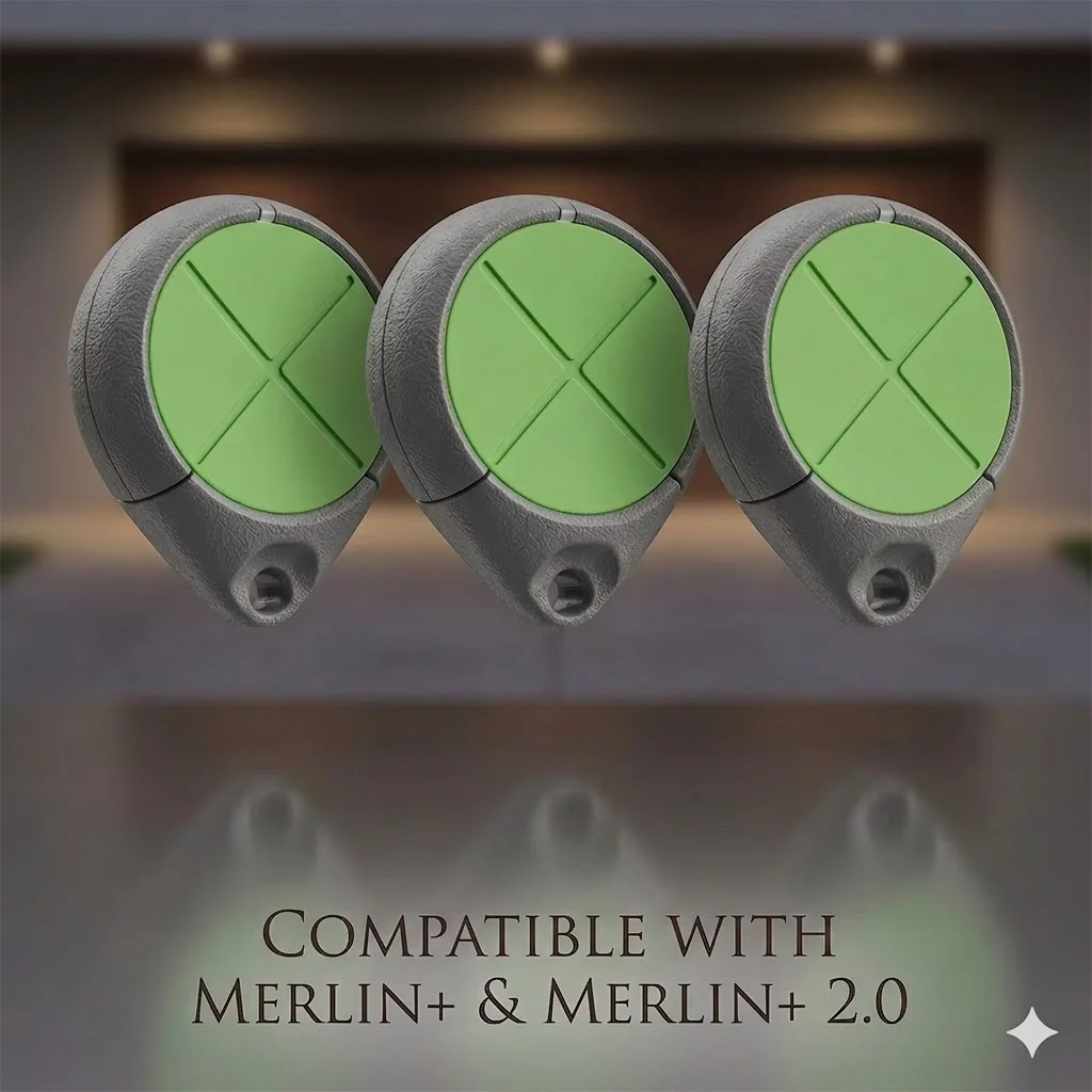 1/2/3 Stück Merlin+ 2.0 EM970 MR60 MR600 MR600A MLR750 MLR850 Garagentor-Fernbedienung Security+ 2.0 4-Tasten-Sender Image