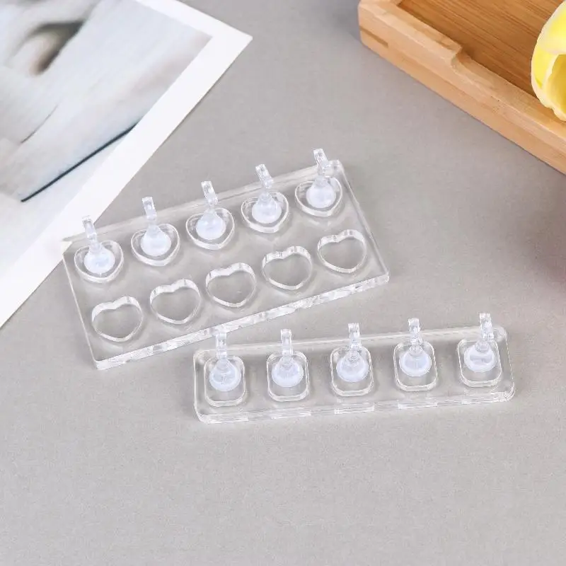1 Set Nicht-Magnetischer Acryl-Nagelständer Nageltips-Halter Übungsständer DIY Maniküre-Werkzeug Image