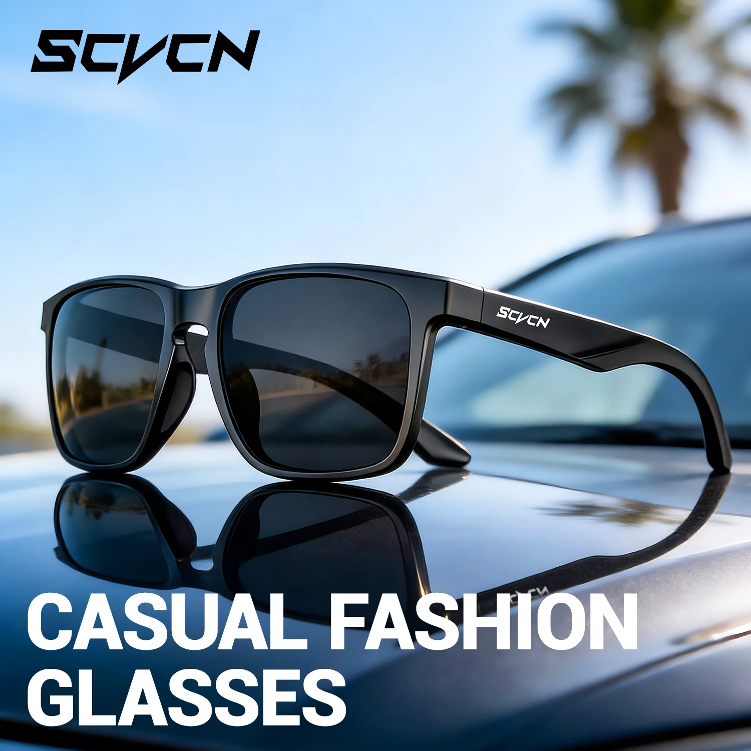SCVCN Herren UV400 Modische Brillen Trendige Polarisierte Radfahrbrillen MTB Outdoor-Sport Fahrradsonnenbrillen Fahrradbrillen Image