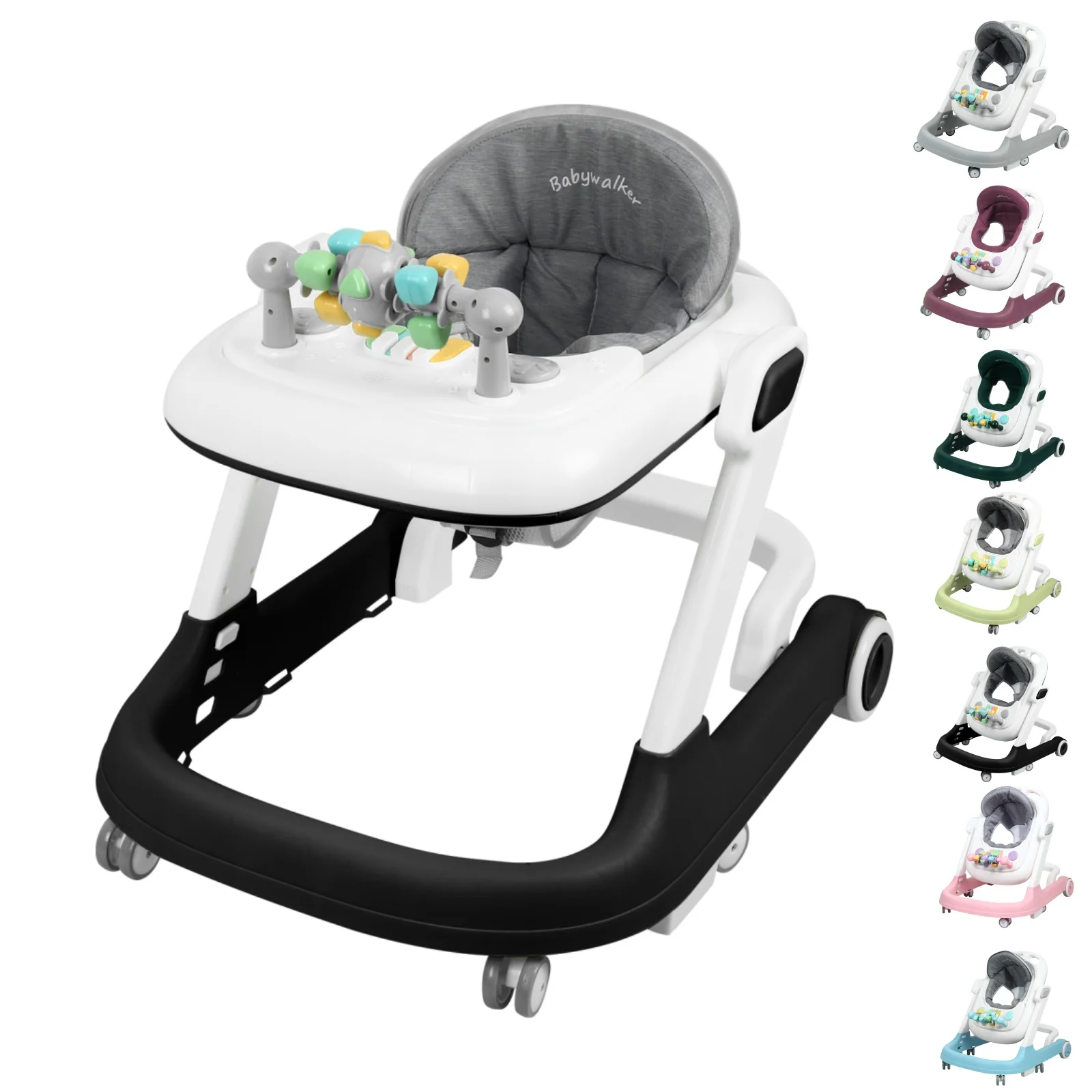 Baby Walker, Walker für 6–24 Monate, 2-in-1 Walker vom Sitzen bis zum Stehen, Unterhaltungs-Lernaktivitätstisch für Babys Image