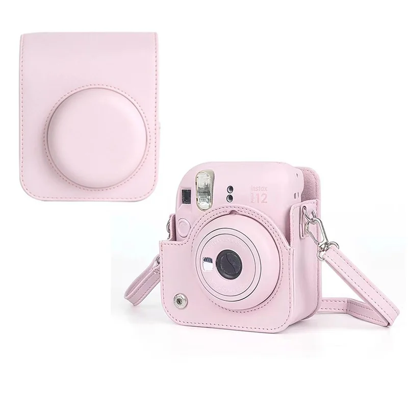 Weiche Schutzhülle aus PU-Leder für die Instax Mini 12-Kamera mit Schultergurt, Fujifilm-Film-Kamera-Reisetasche Image