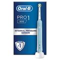 Oral-B Pro 1 Electric Toothbrushes For Adults With Pressure Sensor, Mothers Day Gifts For Her / Him, 1 Floss Action Toothbrush Head, 1 Mode with 3D Cleaning, 2 Pin UK Plug, 600, Blue