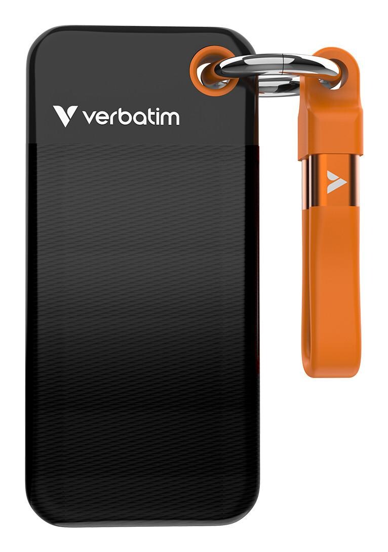 Verbatim Pocket SSD 1TB USB 3.2 Gen 2 Schwarz/Orange Image