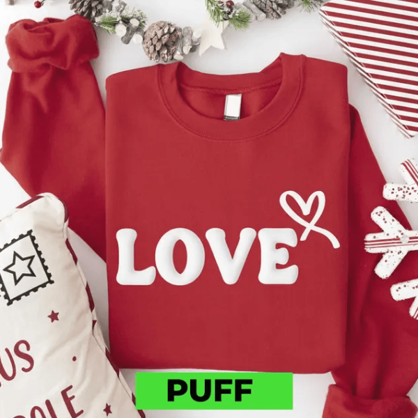 Love Heart Sweatshirt | Valentines Day XOXO Hoodie Cozy Sweater heather Grass Green xl t Shirt